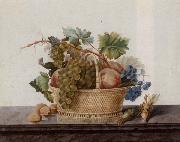 Madame Elie Still life of fruit in a bowl,upon a stone ledge China oil painting reproduction